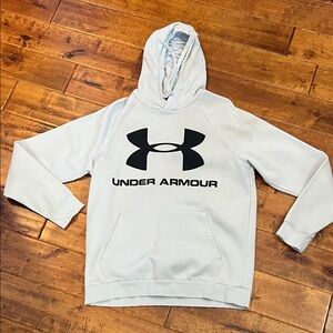 Under Armour Kids Hoodie - Soft Gray with Black Logo